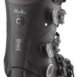 Salomon Women's Select HV 80 Ski Boots 2024 - Black ski boots with white lettering and a silver buckle on the side.