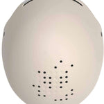 Salomon Women's Spell Helmet 2023 - A white helmet with a subtle pink stripe on the side and a small, rectangular ventilation hole at the top.