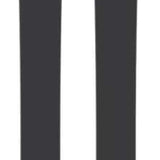 Salomon Women's Stance 84 Flat Ski 2023 - A black ski with a white logo and text on top, featuring a wavy line design in light pink.