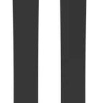 Salomon Women's Stance 84 Flat Ski 2023 - A black ski with a white "S" logo on top, featuring a flat shape and rounded tip.