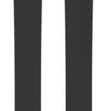 Salomon Women's Stance 84 Flat Ski 2023 - A black ski with a white "S" logo on top, featuring a flat shape and rounded tip.