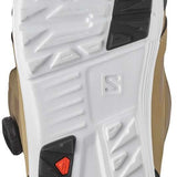 Salomon Launch BOA SJ Snowboard Boots 2024 - Black snowboard boots with a textured, rubber outsole and silver BOA dials on the side.