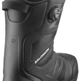 Salomon Launch BOA SJ Snowboard Boots 2024 - Black snowboard boots with a textured pattern on the side and a round black BOA dial on the front.