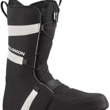 Salomon Launch BOA SJ Snowboard Boots 2024 - Black snowboard boots with white accents and a textured pattern on the toe area.