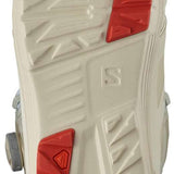 Salomon Launch Lace SJ BOA Snowboard Boots 2024 - White snowboard boots with red accents on the heel and tongue.