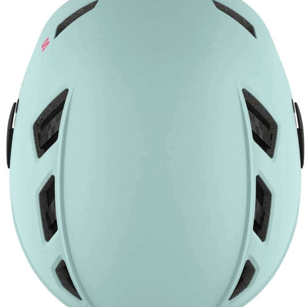 Salomon Mtn Lab Helmet 2023 - A matte black helmet with a sleek, aerodynamic design and ventilation system visible on top.