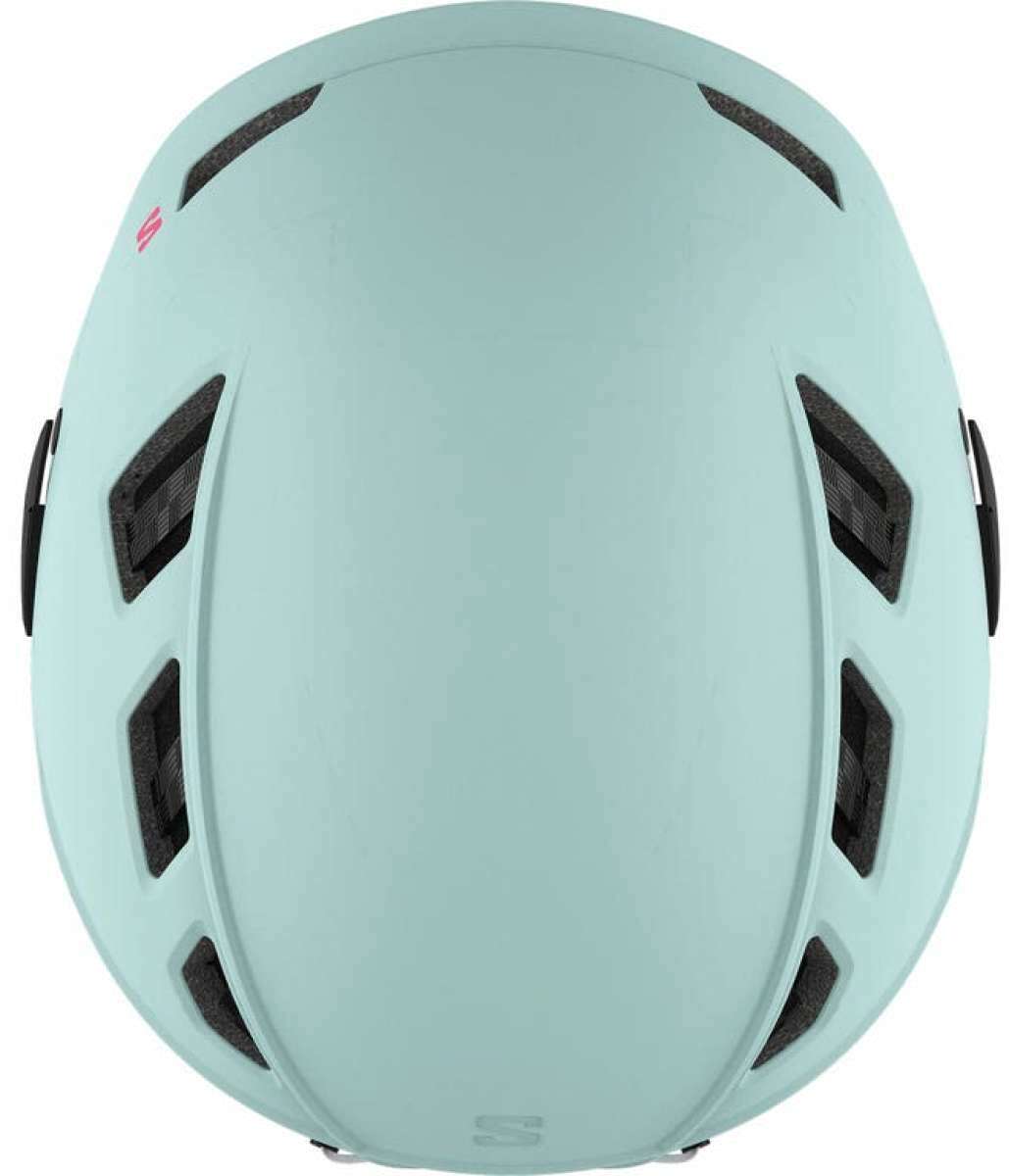 Salomon Mtn Lab Helmet 2023 - A matte black helmet with a sleek, aerodynamic design and ventilation system visible on top.