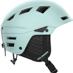 Salomon Mtn Lab Helmet 2023 - A matte black helmet with a sleek, aerodynamic design and ventilation holes on top.
