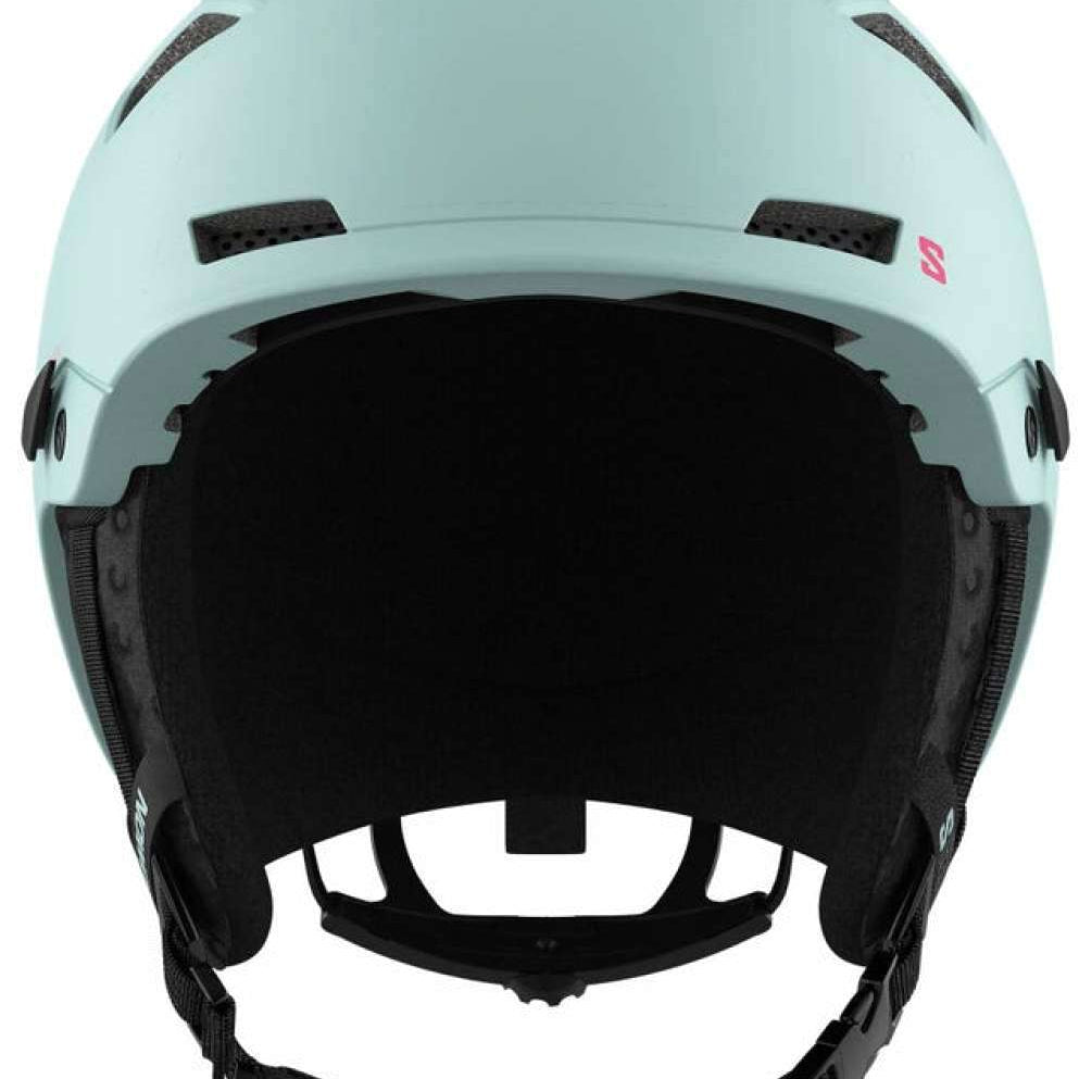 Salomon Mtn Lab Helmet 2023 - A matte black helmet with a sleek, aerodynamic design and ventilation system visible on top.