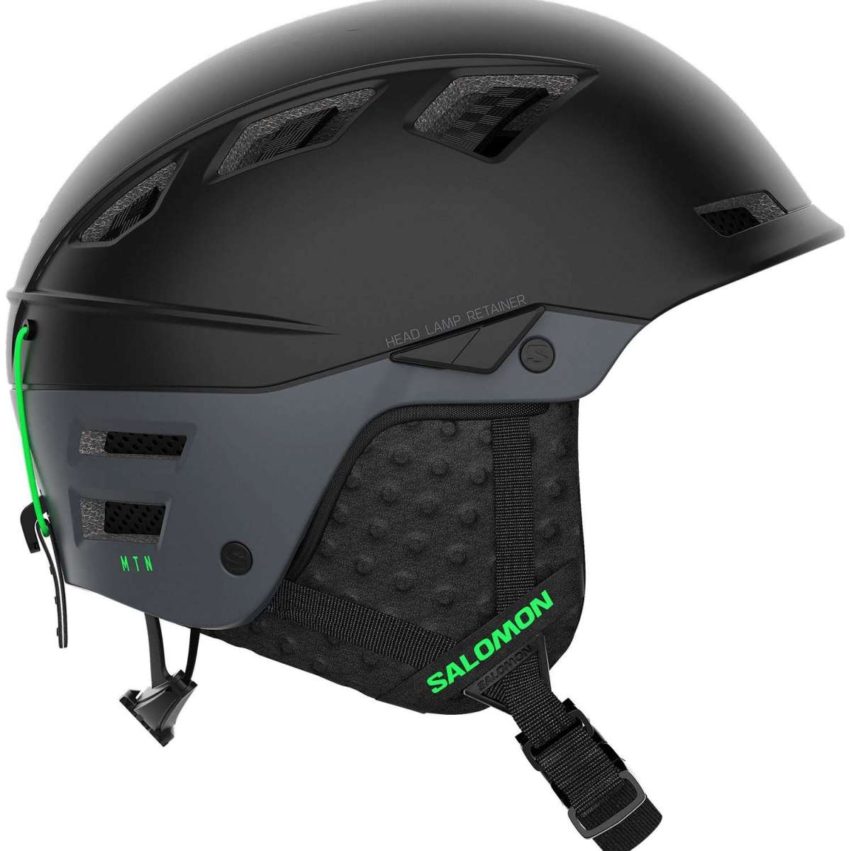 Salomon MTN Lab Helmet 2024 - Matte black helmet with a sleek, aerodynamic design and ventilation system visible on top.