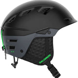 Salomon MTN Lab Helmet 2024 - Matte black helmet with a sleek, aerodynamic design and ventilation system visible on top.