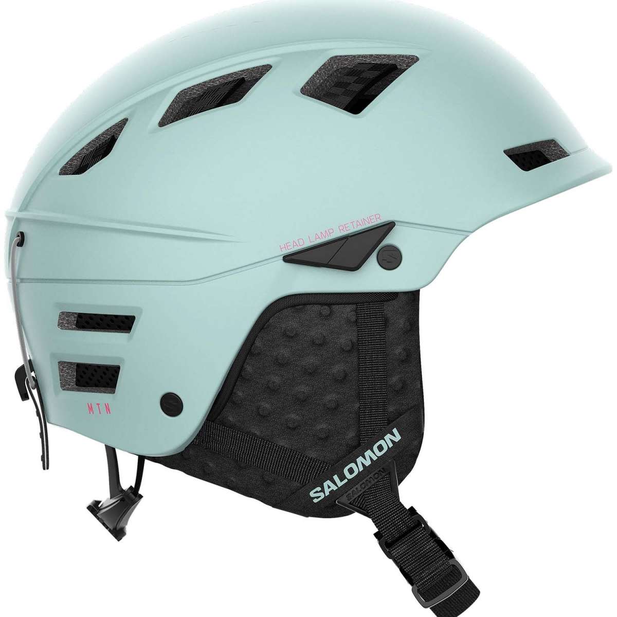 Salomon MTN Lab Helmet 2024 - A matte black helmet with a sleek, aerodynamic design and ventilation holes on top.