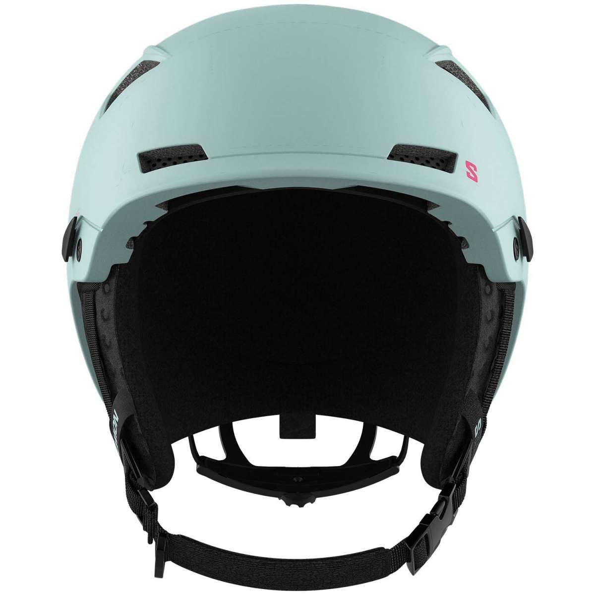Salomon Mtn Lab Helmet 2024 - A matte black helmet with a sleek, aerodynamic design and ventilation system visible on top.