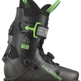 Salomon MTN Summit Pure Ski Boots 2024 - Black ski boots with lime green accents and a textured rubber sole.