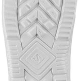 Salomon Women's Pearl BOA Snowboard Boots 2024 - White snowboard boots with a textured rubber outsole and a BOA closure system on the top of the foot.