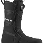 Salomon Women's Pearl BOA Snowboard Boots 2024 - Black snowboard boots with white lettering and a textured pattern on the side.