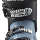 Salomon QST Access 70 Ski Boots 2024 - Black ski boots with silver buckles and a textured pattern on the side.