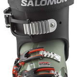 Salomon QST Access 80 Ski Boots 2024 - Black ski boots with silver buckles and a textured pattern on the side.