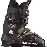 Salomon QST Access 80 Ski Boots 2024 - Black ski boots with silver buckles and a white logo on the side.