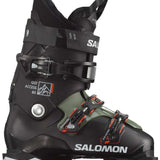 Salomon QST Access 80 Ski Boots 2024 - Black ski boots with silver buckles and a white logo on the side.