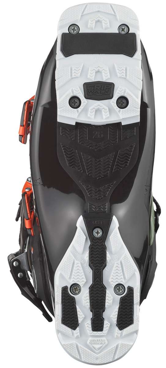 Salomon QST Access 80 Ski Boots 2024 - Black ski boots with a textured pattern on the toe and heel areas.