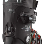 Salomon QST Access 80 Ski Boots 2024 - Black ski boots with white lettering and a textured, rubberized toe cap.