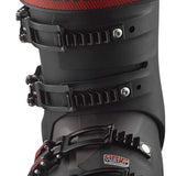Salomon S/Pro HV 100 Ski Boots 2024 - Black ski boots with silver buckles and red accents on the tongue.