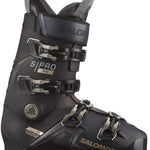 Salomon S/Pro HV 120 Ski Boots 2024 - Black ski boots with silver buckles and straps.