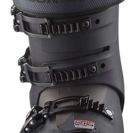 Salomon S/Pro HV 120 Ski Boots 2024 - Black ski boots with a textured pattern on the side and silver buckles.