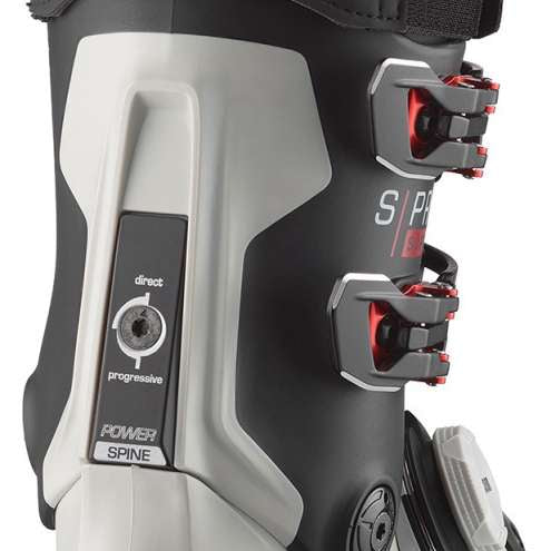 Salomon S/Pro Supra BOA 120 Ski Boot 2024 - Black ski boot with white accents and red logos on the side.