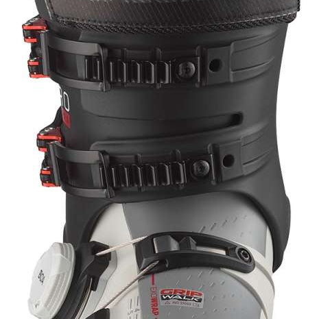 Salomon S/Pro Supra BOA 120 Ski Boot 2024 - Black ski boot with white logo on top and red accents.