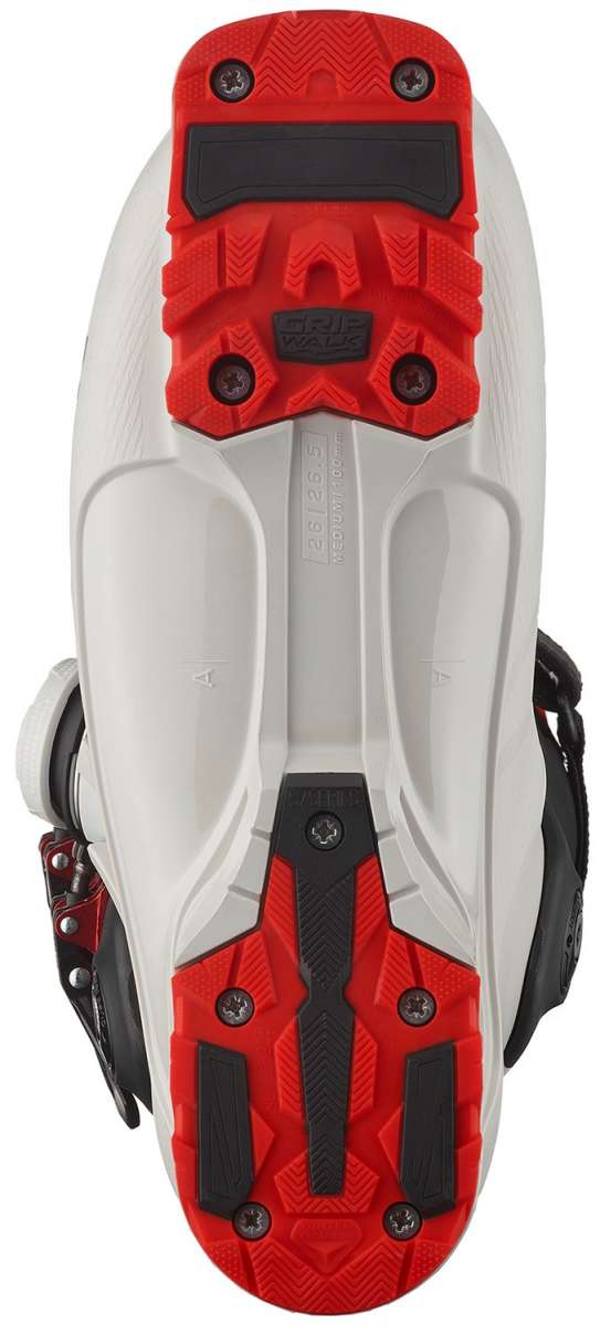 Salomon S/Pro Supra BOA 120 Ski Boot 2024 - White ski boot with black and red accents on the tongue, sole, and heel.