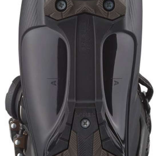 Salomon S/Pro Supra BOA 110 Ski Boots 2024 - Black ski boots with a textured, rubberized toe cap and silver BOA dials on the side.