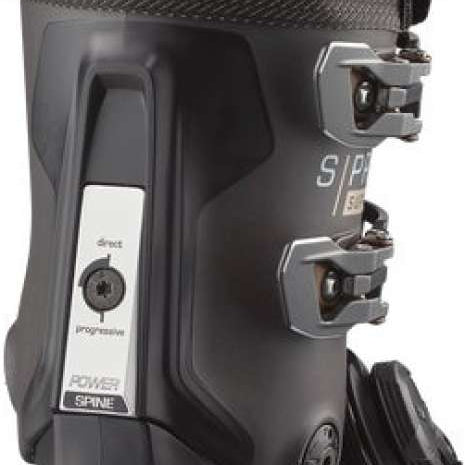 Salomon S/Pro Supra BOA 110 Ski Boots 2024 - Black ski boots with a textured pattern on the side and silver buckles.