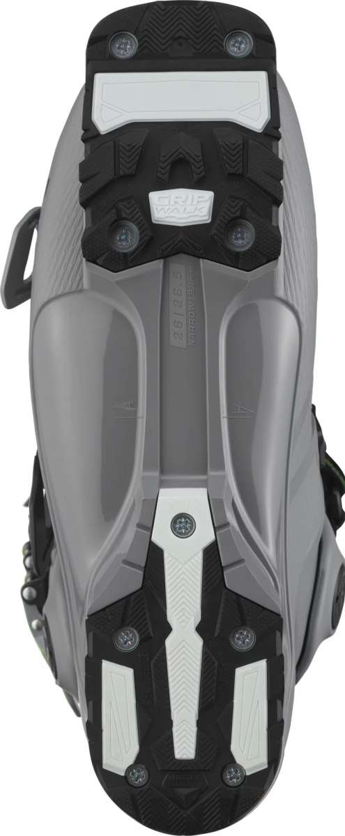 Salomon S/Pro Alpha 120 Ski Boots 2023 - Black ski boots with white accents and silver buckles.