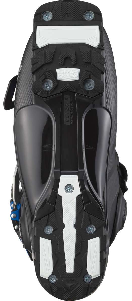 Salomon S Pro Alpha 120 EL Ski Boot 2023 - Black ski boot with white logo on top and silver buckles.