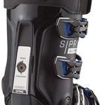 Salomon S Pro Alpha 120 El Ski Boots 2024 - Black ski boots with white accents and silver buckles.
