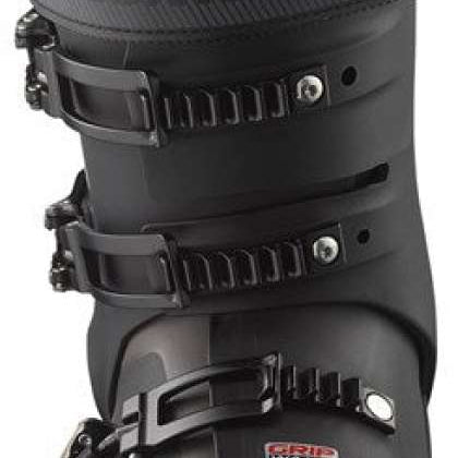 Salomon S/Pro MV 100 Ski Boots 2024 - Black ski boots with white lettering and logos on top of a black background.