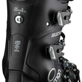 Salomon Select 90 Ski Boot 2023 - Black ski boot with white lettering and silver buckles.