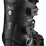 Salomon Select HV 100 Ski Boots 2024 - Black ski boots with white lettering and silver buckles.