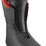Salomon Select HV 100 Ski Boots 2024 - Black ski boots with a textured pattern on the side and red accents around the ankle strap.