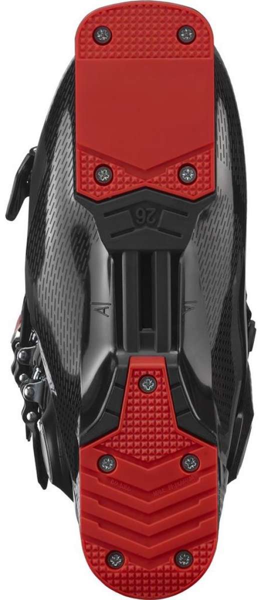 Salomon Select HV 100 Ski Boots 2024 - Black ski boots with a textured, rubber-like material on the toe and heel areas.