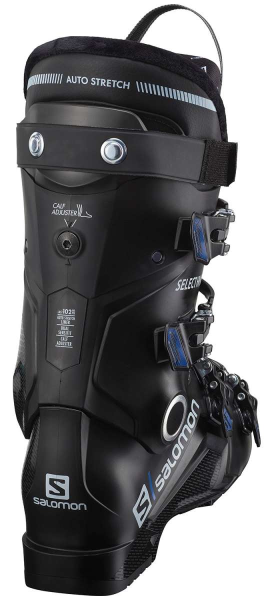 Salomon Select HV 80 Ski Boot 2023 - Black ski boot with white lettering and silver buckles.
