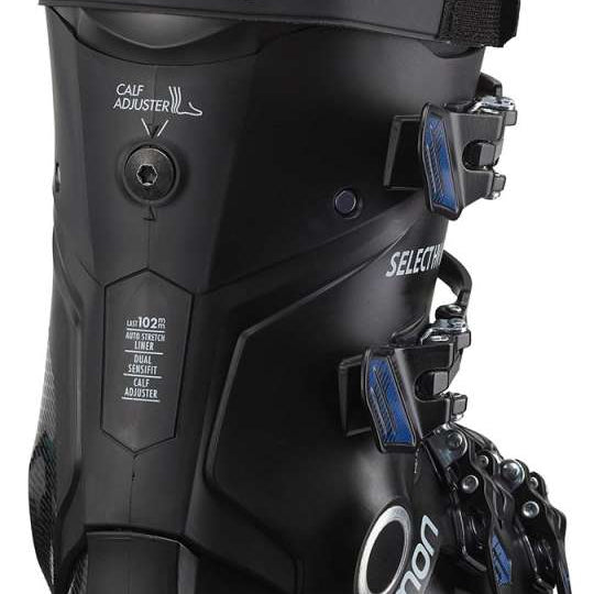 Salomon Select HV 80 Ski Boot 2023 - Black ski boot with white lettering and silver buckles.
