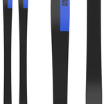 Salomon Stance 96 Skis 2024 - Black skis with a blue logo on top.