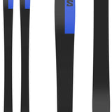 Salomon Stance 96 Skis 2024 - Black skis with a blue logo on top.