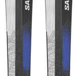 Salomon Stance 96 Skis 2024 - White skis with black and gray stripes on top, featuring a blue Salomon logo at the tip.