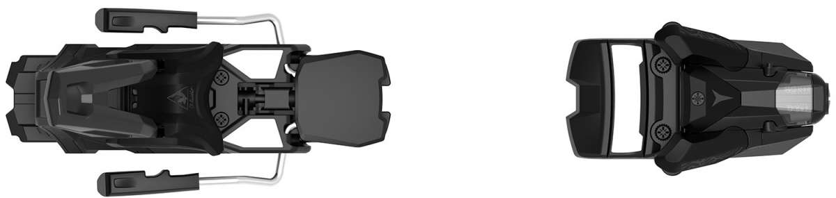 Salomon Strive 14 GW Ski Binding 2024 - Black ski binding with silver hardware and white plastic accents.