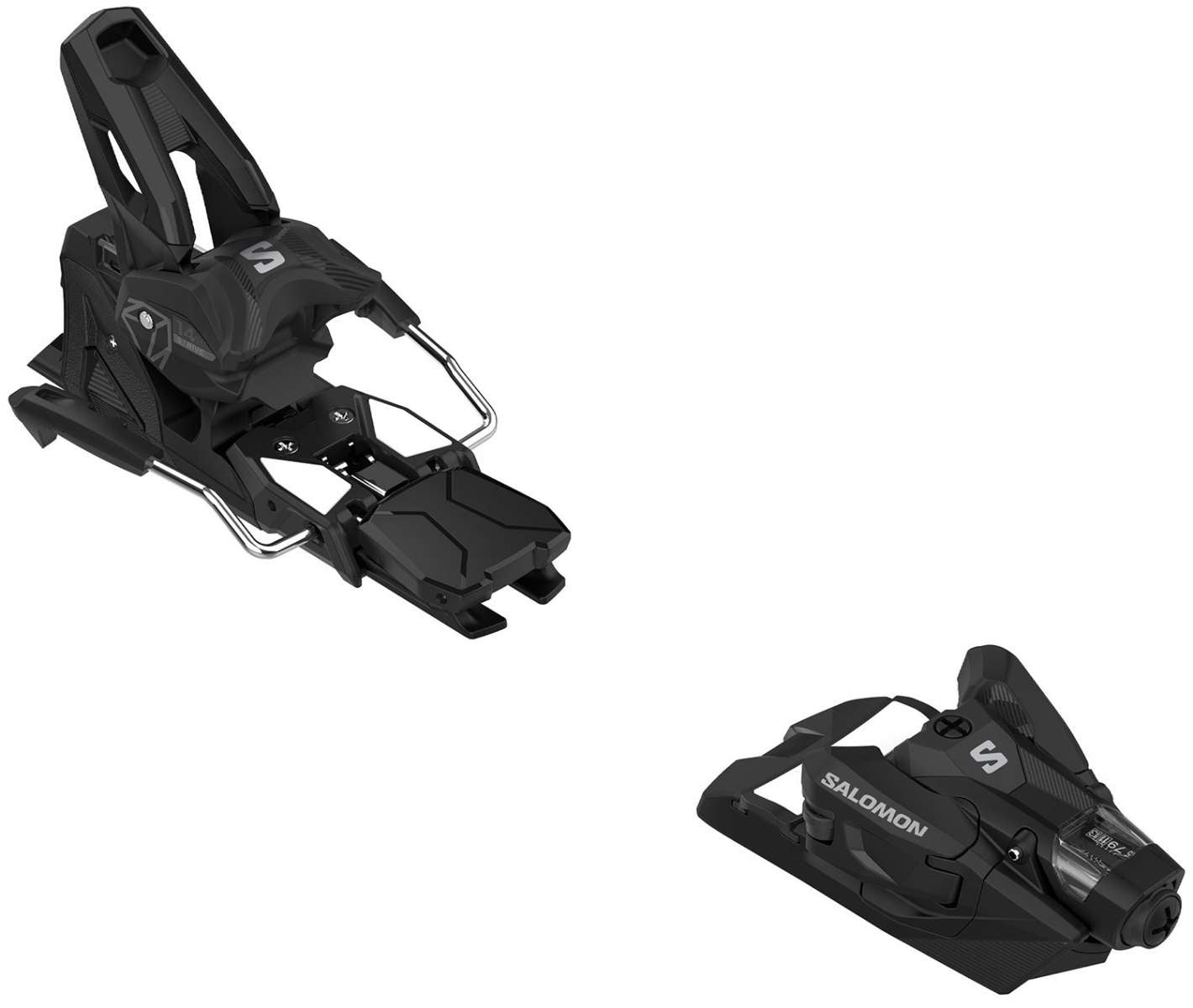 Salomon Strive 14 GW Ski Binding - Black ski binding with silver metal hardware and white lettering.
