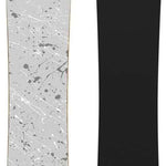 Salomon Takaharu EP Snowboard 2024 - A black snowboard with a white logo on top and a yellow stripe along the bottom edge.